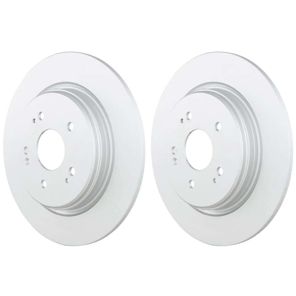 Bosch QuietCast Pair Set of Rear Disc Brake Rotors for Honda CR-V AWD FWD 17-23 - Image 1 of 1