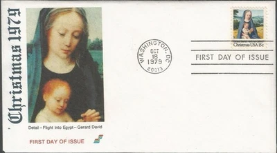 Scott 1799 FDC - 15 cent - 1979 - Christmas - Gerard David - First Day of Issue - Image 1 of 2