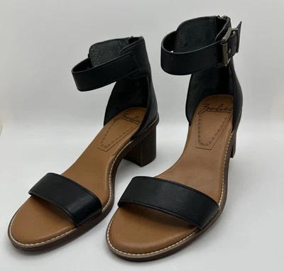 ZODIAC ILSA Sandals Sz6.5 Cognac Leather Studded Block Heel Ankle Strap Open Toe - Image 1 of 4