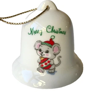 Campana de árbol de Navidad Russ vintage adorno cerámica porcelana decoración - Imagen 1 de 12