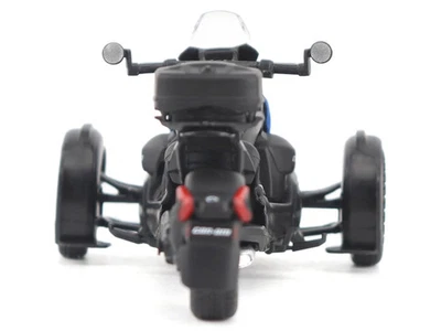 Can-Am Ryker Rally 3-Wheel Motorcycle Galactic Blue and Black 1/32 Diecast Model - Image 1 of 4