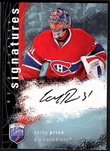 CAREY PRICE 2007-08 Upper Deck Be A Player ROOKIE AUTO BAP Signatures Habs RC - Picture 1 of 2