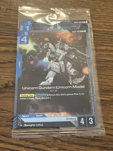 Unicorn Gundam (Unicorn Mode) -GD01-005 / Banagher Links GD01-088 Promo Cards - Picture 1 of 1