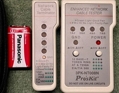 RJ45 RJ11 CAT5e CAT6 Network Cable Tester Ethernet LAN PC Wire Lead Testing Tool - Image 1 of 4