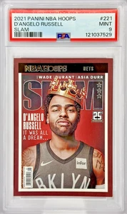 PSA 9 2021 Panini NBA Hoops Slam #221 D'Angelo Russell Insert - Imagen 1 de 2