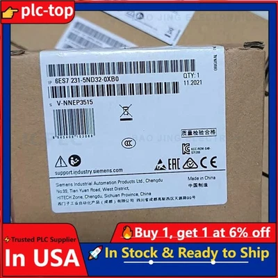 New Siemens 6ES7 231-5ND32-0XB0 6ES7231-5ND32-0XB0 S7-1200 Analog input SM 1231 - Image 1 of 4