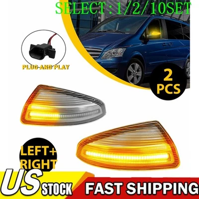 Dynamic Flow Side Mirror Turn Signals For Mercedes-Benz C-Class Vito/MIXTO 1~10X - Image 1 of 4