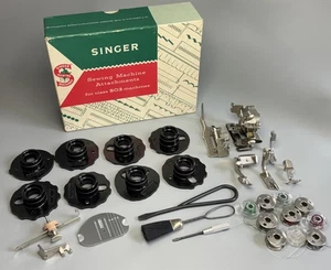 Singer 503 Slant O Matic Nähmaschinenaufsätze Druckfußspulen & Buch - Bild 1 von 10