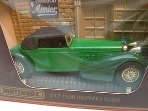 MATCHBOX MODELS OF YESTERYEAR 1:48 SCALE Y-17 GREEN 1938 HISPANO SUIZA NEW IN BO - Picture 1 of 4