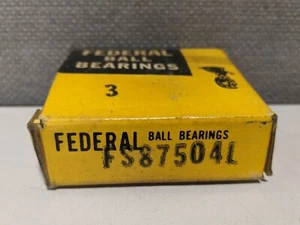 FS87504L FEDERAL BALL BEARING 20MM X 47 MM 5/8" WIDE USA - Picture 1 of 4