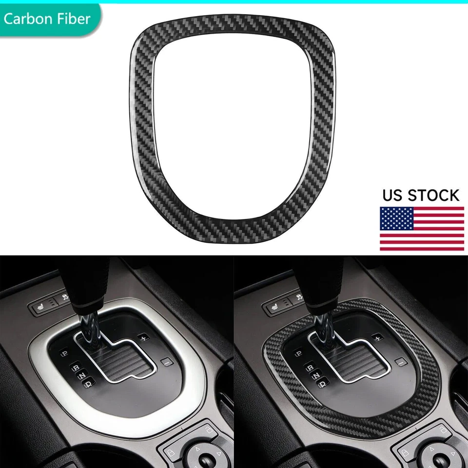 Para Pontiac G8 2008-2009 console central de fibra de carbono real quadro de painel de câmbio de marchas - Imagem 1 de 4