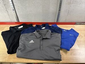 4XLT Adidas Polo Shirt Lot + Nike Tee Blue Gray Black