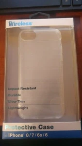 New Just Wireless Protective Case iPhone 8 7 6s 6 Ultra Thin Durable Clear Case - Picture 1 of 2