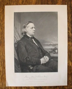 Henry Ward Beecher,  print 1874 - Picture 1 of 1