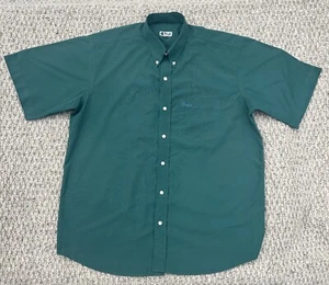Vintage Pringle Of Scotland Shirt Size XL Green Men’s Short Sleeved - Picture 1 of 8