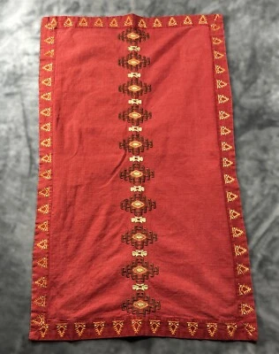 Croscill Chimayo Southwestern SW Adobe Red ONE King Pillow Sham 36.5 英寸 x 22 英寸拉链 — 第 1/4 张图片