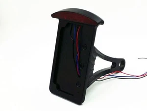 Black Vertical LED 7" x 4" License Plate Tail Light Cruiser Chopper Bobber Rat - Picture 1 of 8