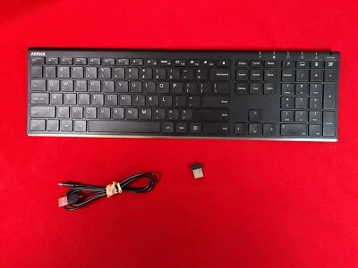 Arteck HW192 Wireless Keyboard Stainless Steel Slim Full Size Keyboard - Tested - Image 1 of 4