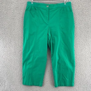 Chicos Hose 0,5 US 6 grün Fitigues Caprihose Stretch gerades Bein Taschen Freizeit - Bild 1 von 13