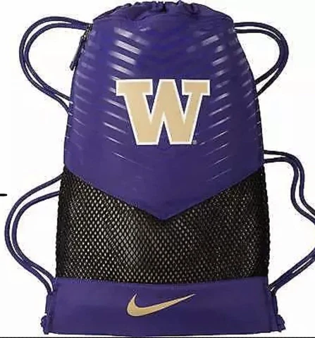 Nike Washington Huskiers 2.0 Vapor Gymsack BS5284-569 Purple Drawstring Bag Sack Cover
