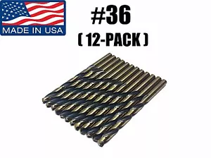 (12-PACK) Number #36 92260 Norseman Viking USA Drill Bit Super Premium Jobber - Picture 1 of 5