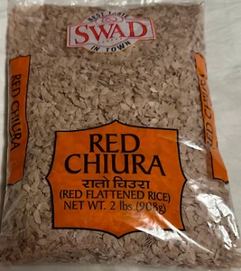RED CHIURA (RED FLATTENED RICE POHA CEREALS RICE/ AVAL / POHA - Picture 1 of 2