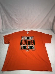 Herren Gildan Smack Talk Miami Hurricanes Straight Outta The 305 Grafik T-Shirt - Bild 1 von 7