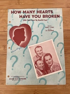 Partituras de colección - How Many Hearts Have You Broken - Big Beautiful Eyes - 1943 - Imagen 1 de 7