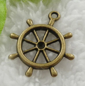 Free Ship 128pcs bronze plated wheel charms 29X23mm B2013 - Picture 1 of 4
