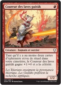 MTG Magic DOM - (x4) Ghitu Lavarunner/Coureur des laves guitûk, French/VF - Picture 1 of 1