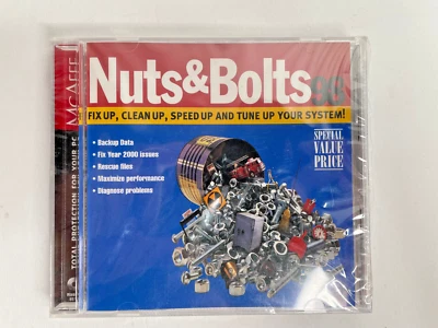 McAFEE Nuts & Bolts 98, Utility Suite for Windows 95/98 | NEW, UNOPENED - Image 1 of 2