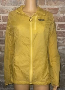 Patagonia Hooded Lightweight Rain Jacket Yellow Gold Womens Large - Picture 1 of 8