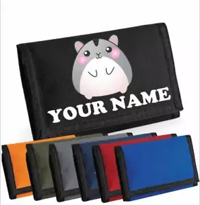 Cartera Infantil Personalizada Gris Hámster Kawaii Cartera Niñas Niños Cartera Moneda - Imagen 1 de 13