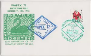 Stamp 7c flower postmarked WAPEX 72 Philatelic Exhibition & cachet Bergen cover - Picture 1 of 1