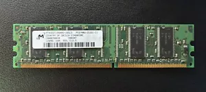 Micron 128MB DDR-333MHz DIMM PC-2700U CL2.5 RAM (MT4VDDT1664AG) - Picture 1 of 2