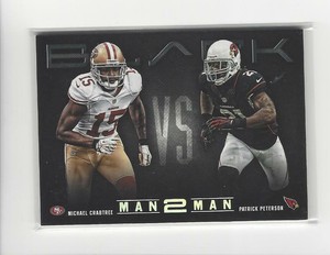2012 Panini Black Man 2 Man #13 Michael Crabtree/Patrick Peterson 049/349 