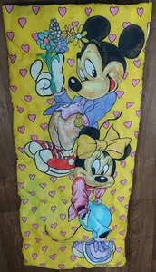 Mickey und Minnie Mouse Schlafsack Gelb Mehrfarbig Vintage - Bild 1 von 9