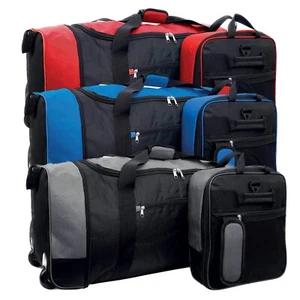 Travel Holdall On Wheels Bag Large Wheeled Suitcase 32" Holdall Luggage Folding - Picture 1 of 30