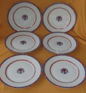 Série de 6 assiettes dessert porcelaine Limoges Raynaud modèle Jumièges - Imagen 1 de 7