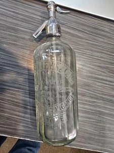 Vintage THOMSON, LEWIS & CO LTD WELLINGTON, WANGANUI NZ Etched Soda Syphon - Picture 1 of 3