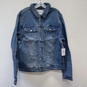 FFLA Five Four Los Angeles Bridge Denim Jean Jacket NWT Men’s Large Indigo - Picture 1 of 5