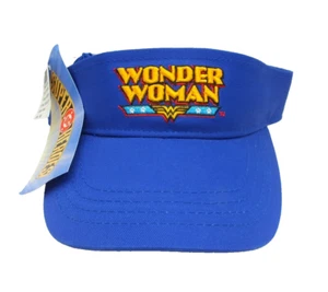 2001 Justice League DC Comics Superheroes Wonder Woman Visor Blue VTG OSFM NWT - Picture 1 of 5