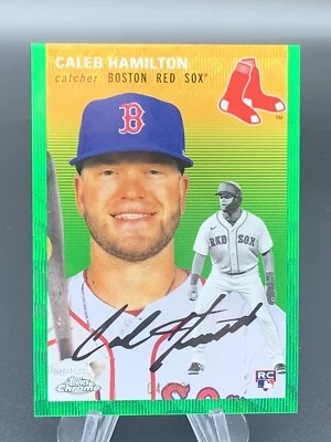 Caleb Hamilton 2023 Topps Chrome Platinum Green Wave Refractor RC #69/99 Sox M24 - Image 1 of 2