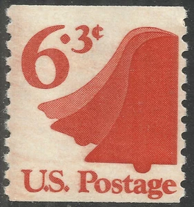 Scott 1518, the 1974 6.3¢ Liberty Bell Coil Single - Mint, Never Hinged - Picture 1 of 1
