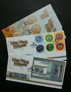 Malaysia Currency 2010 Banknotes Coin Money FDC *silver foil *odd shape *unusual - Picture 1 of 7