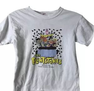 Vintage 90’s Flintstones Hanes Kids Tee Small Grand canyon 1998 - Picture 1 of 8