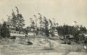 Postal 25-5417 c1910 Pentwater Michigan Cottages ocupación RPPC - Imagen 1 de 2