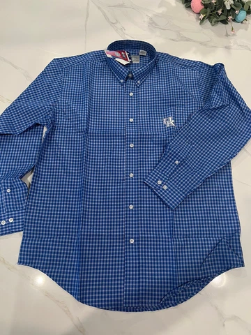 Dress shirt Button down XL long sleeve UK Kentucky Wildcats blue white New Cover