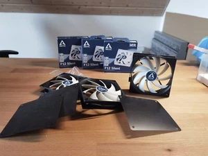 3x Silent Fan F12 Arctic Ventilateur de Boîtier avec Filtre à Poussière 120mm - Photo 1/4