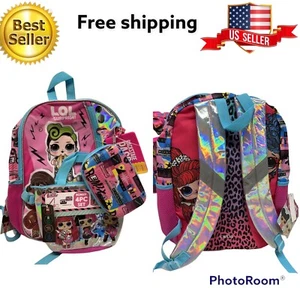 L.O.L. Surprise Pink Backpack with Lunch Bag - Foto 1 di 7